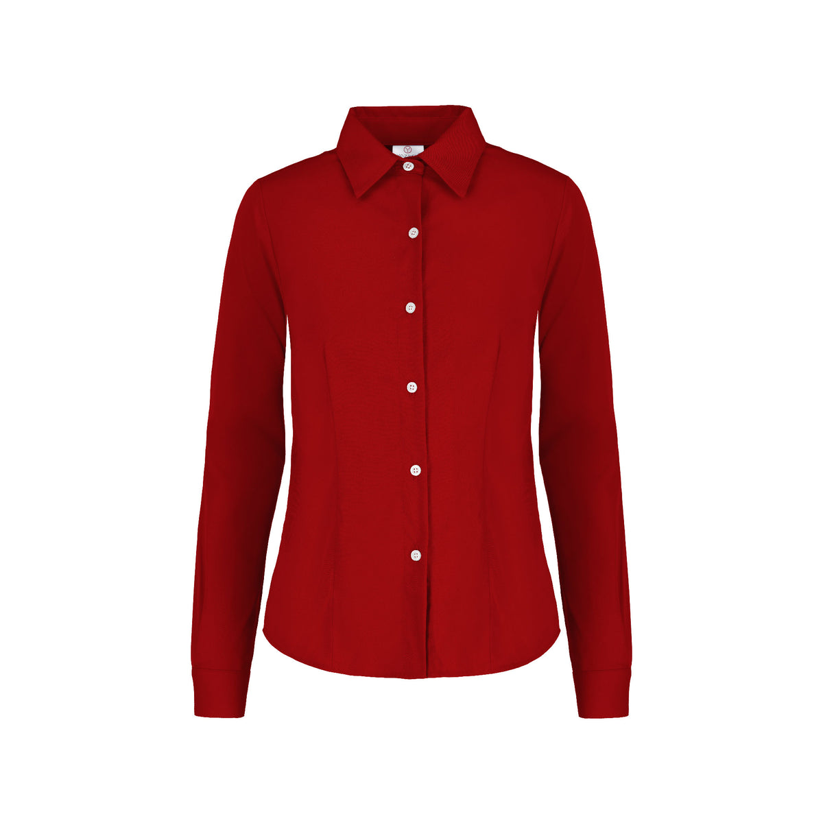 Women’s Long Sleeve Silhouette Twill Shirt (Red) – Yazbek USA Mint