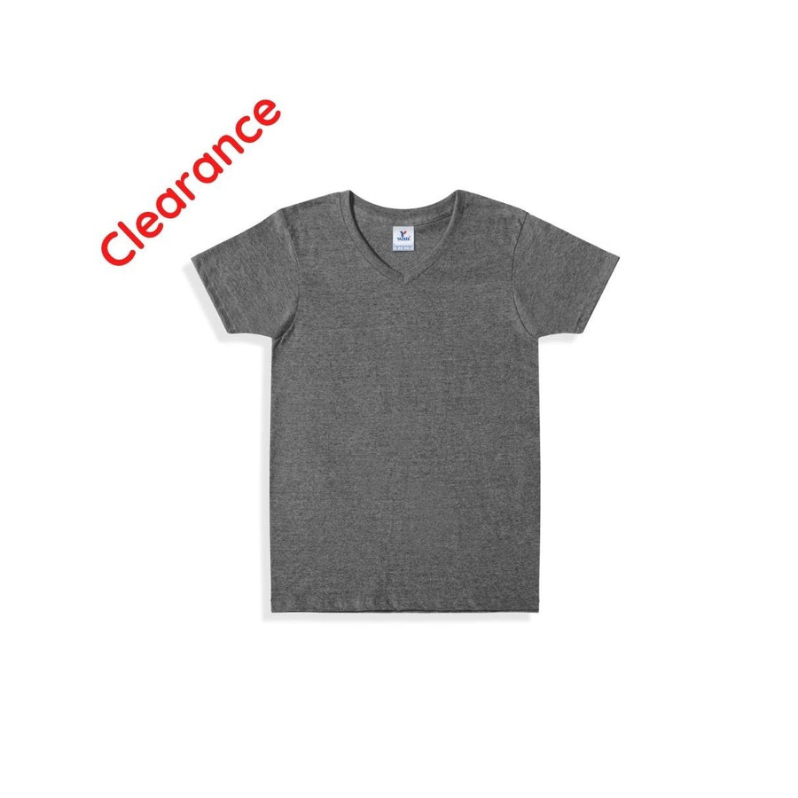 Adult Unisex V-Neck T-Shirt (Heather Black)
