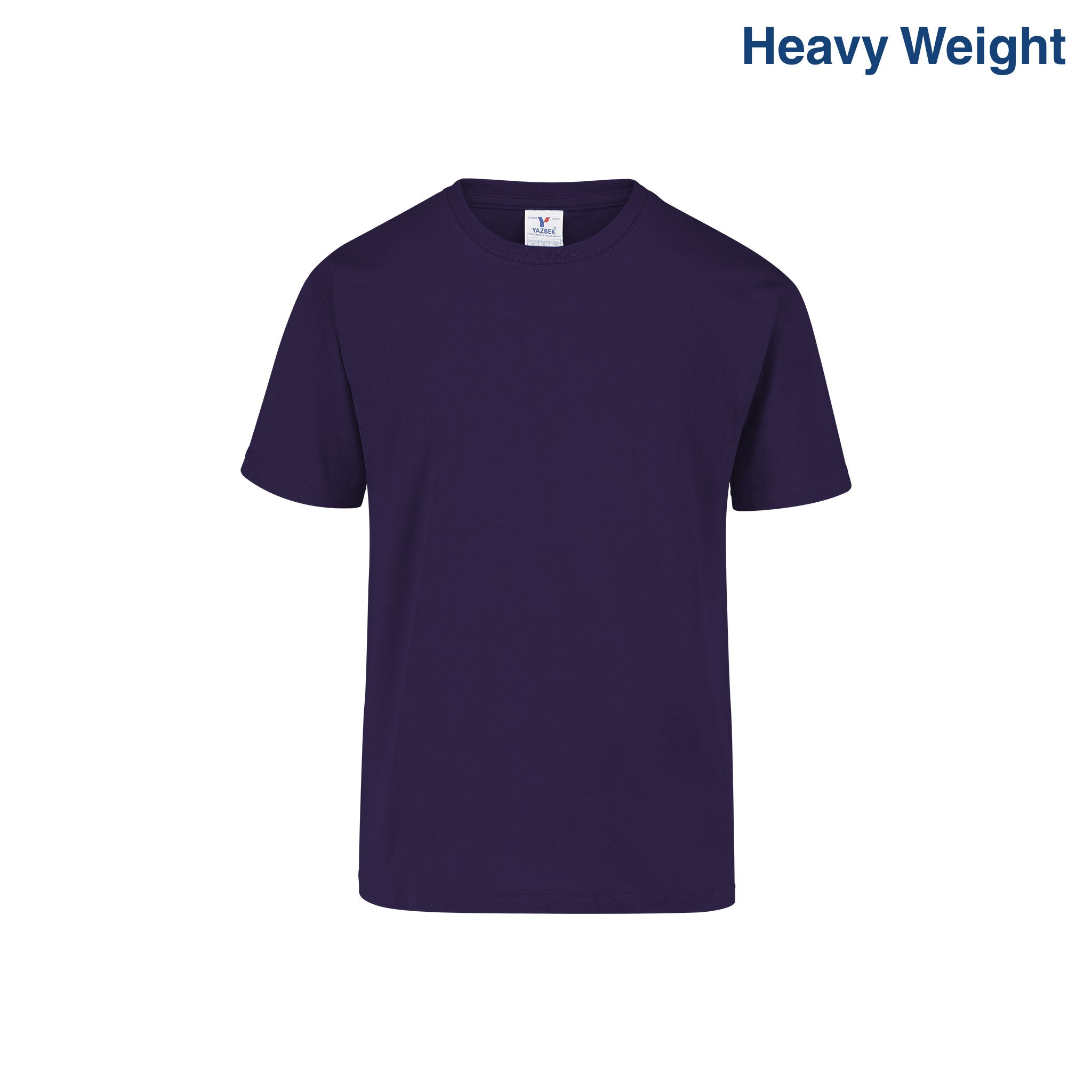 Youth's Heavy Weight Crew Neck Short Sleeve T-Shirt (Purple 