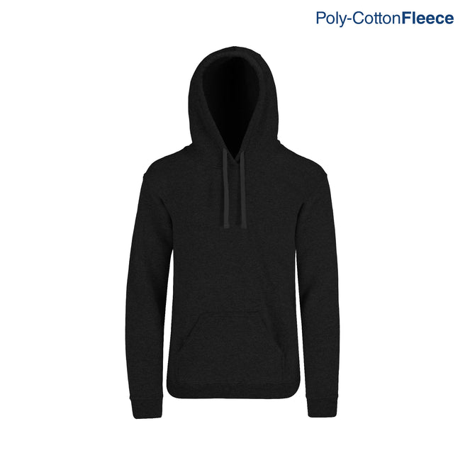 Youth’s Unisex Hooded Sweatshirt With Kangaroo Pocket (New Intense Heather Black)