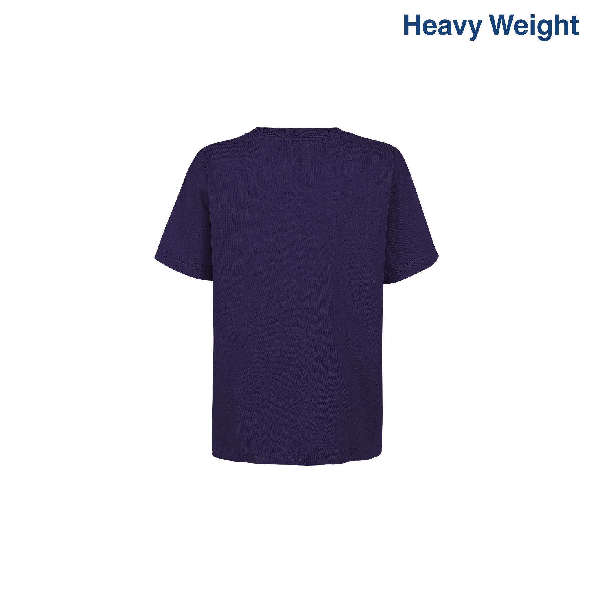 Kid s Unisex Heavy Weight Crew Neck Short Sleeve T Shirt Purple