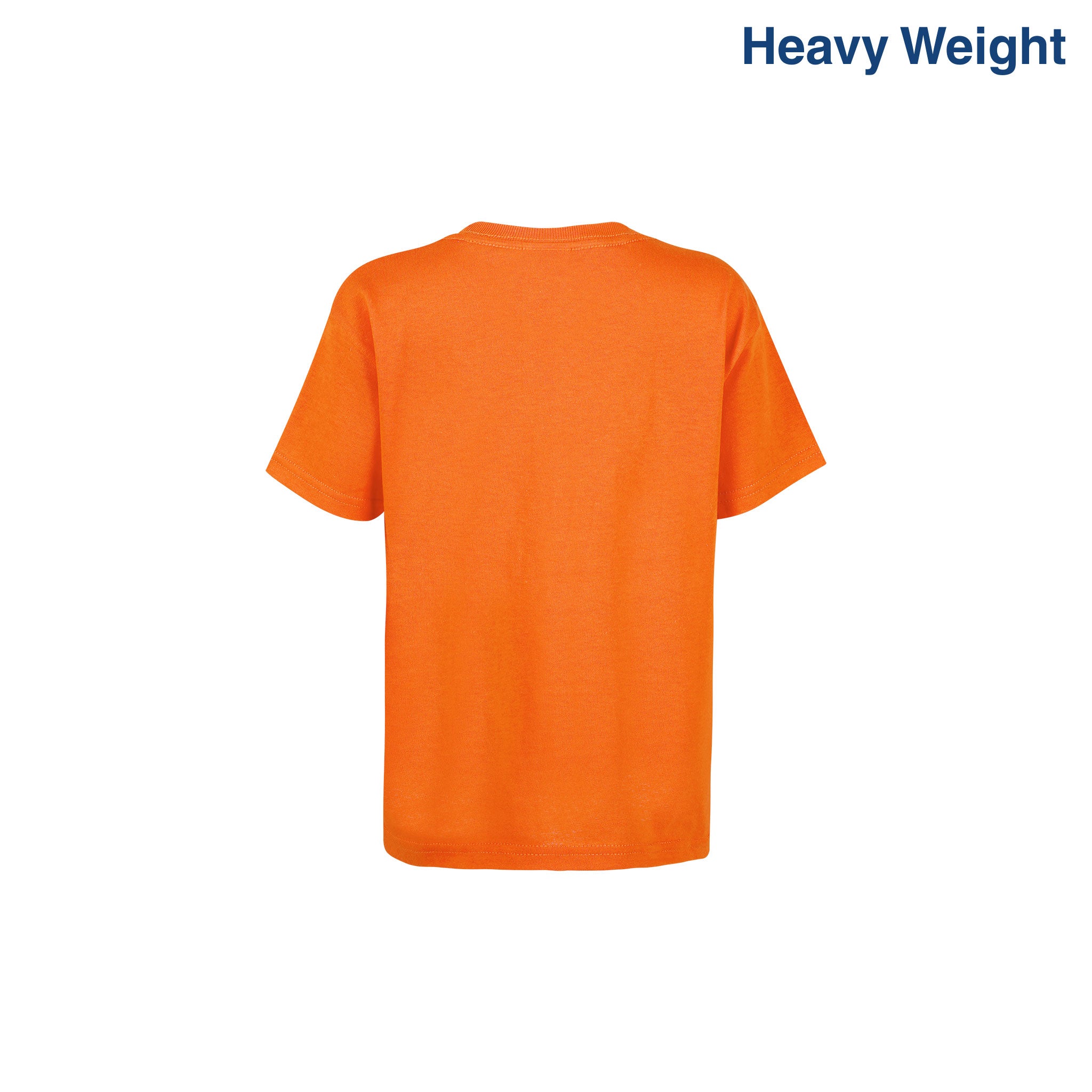 Kid's Unisex Heavy Weight Crew Neck Short Sleeve T-Shirt (Orange 