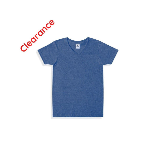 Adult Unisex V-Neck T-Shirt (Heather Royal)