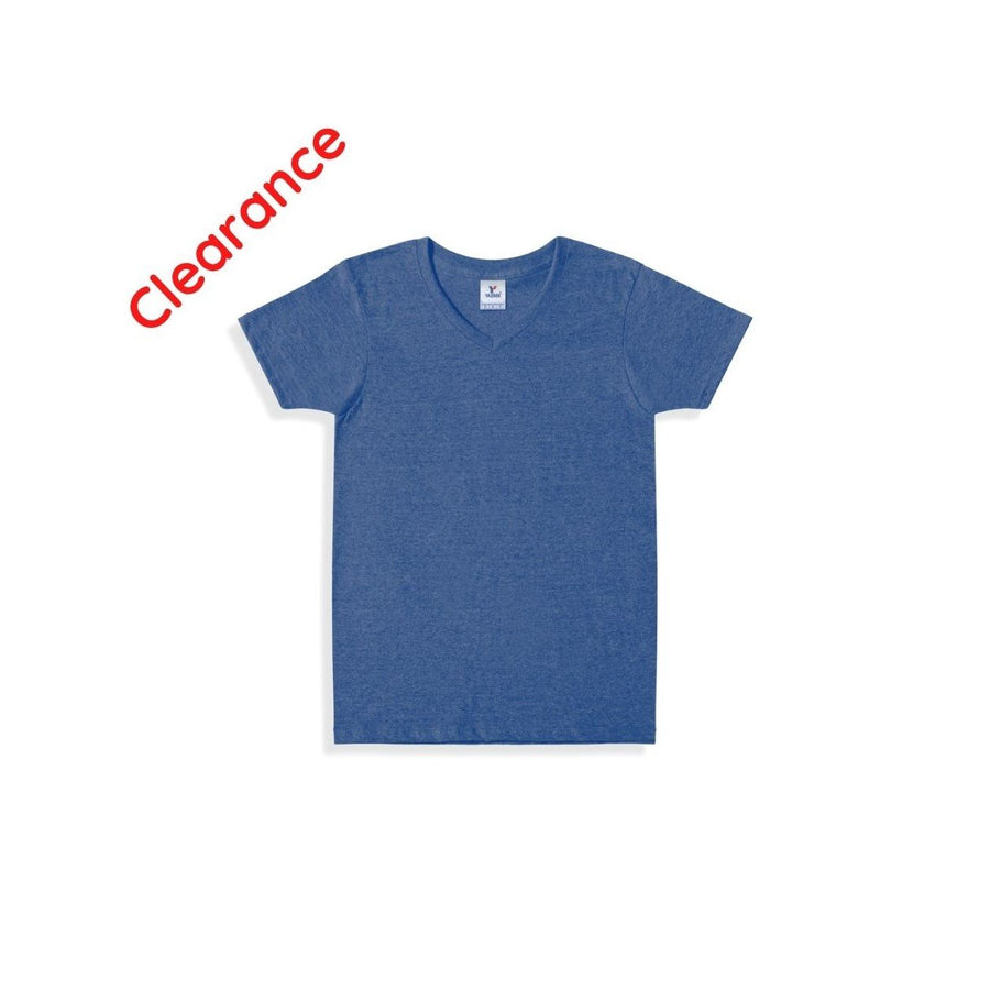 Adult Unisex V-Neck T-Shirt (Heather Royal)