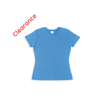 Women’s Crew Neck Short Sleeve Silhouette T-Shirt (Heather Turquoise)